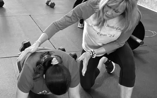 CrossFit Rutherford Woman doing pushups